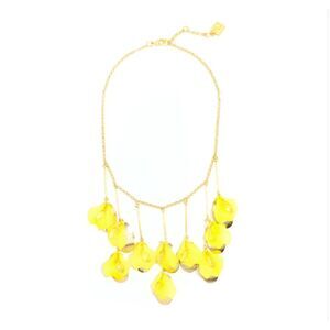 Zenzii Yellow Petal to the Metal Necklace